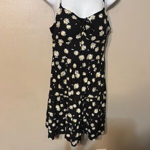 Wimens no boundaries Black Floral Sundress size L